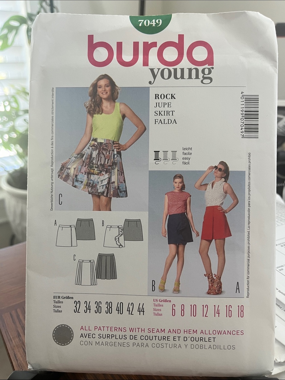 Burda Young Multicolor Printed Circle Skirt
